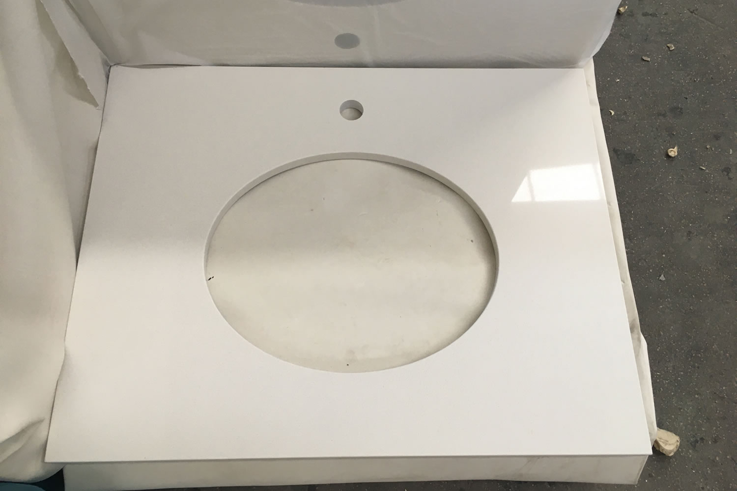 Super White Quartz Vanity Top