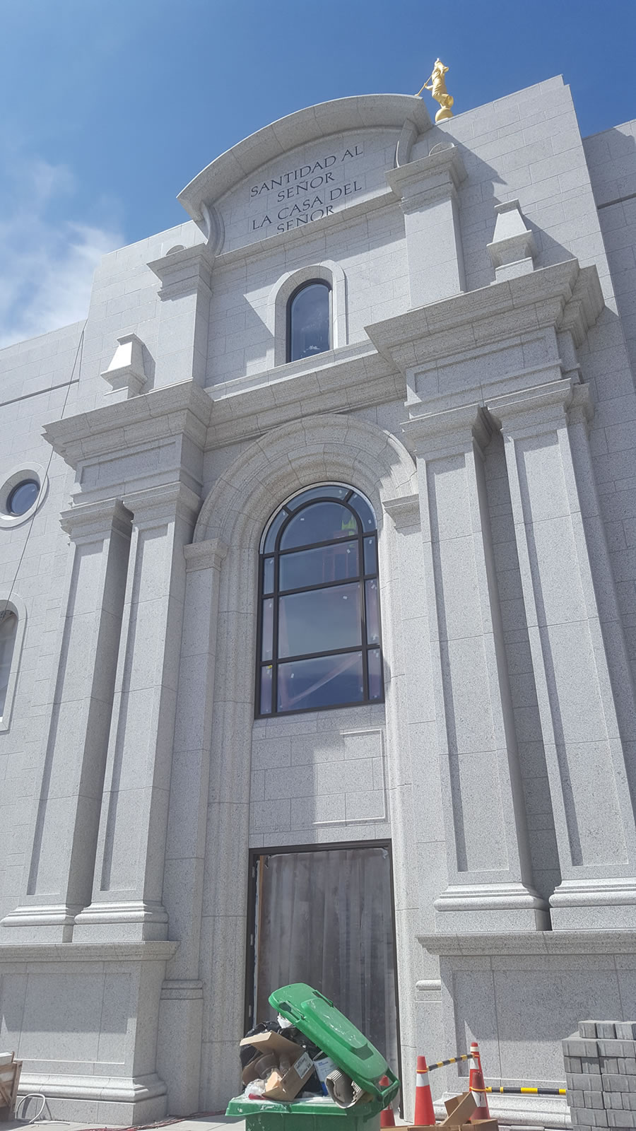 Temple White Granite Wall